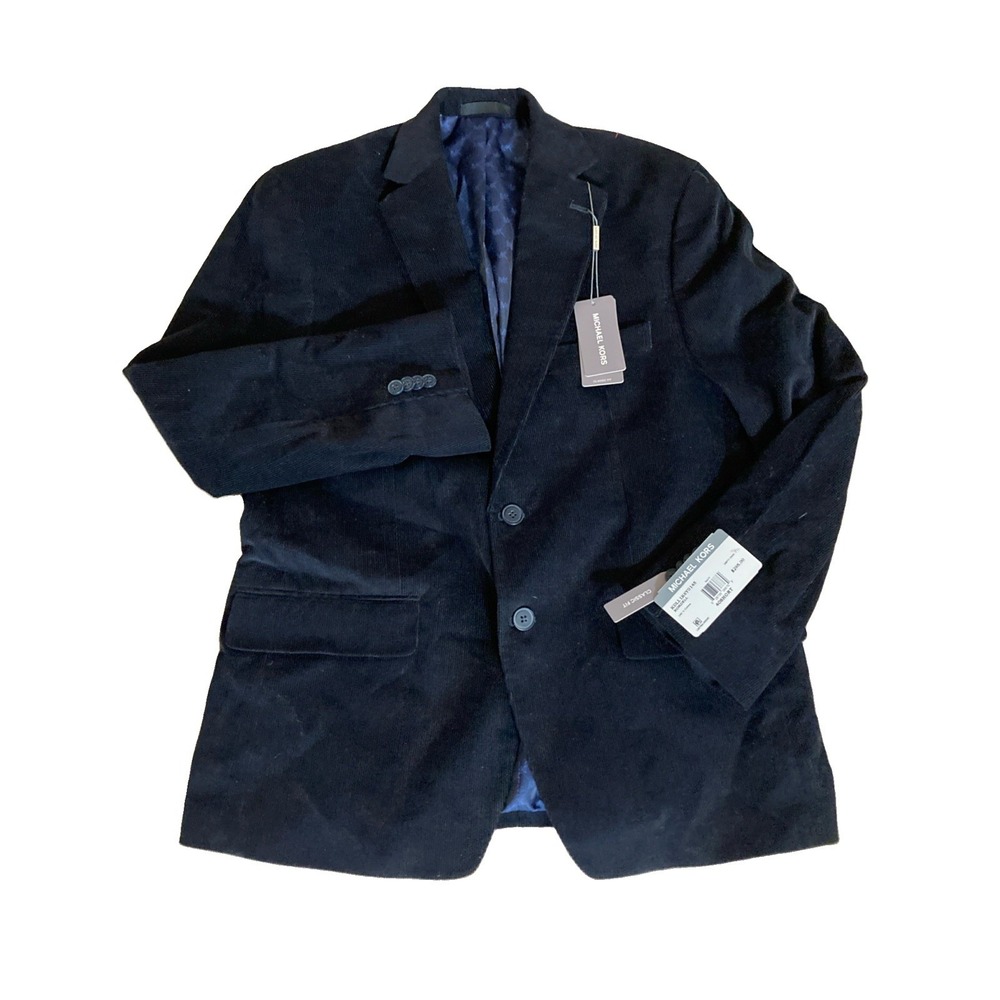 Michael Kors Kordell Blazer Men's Sz 40S New Navy Corduroy Classic Fit $295